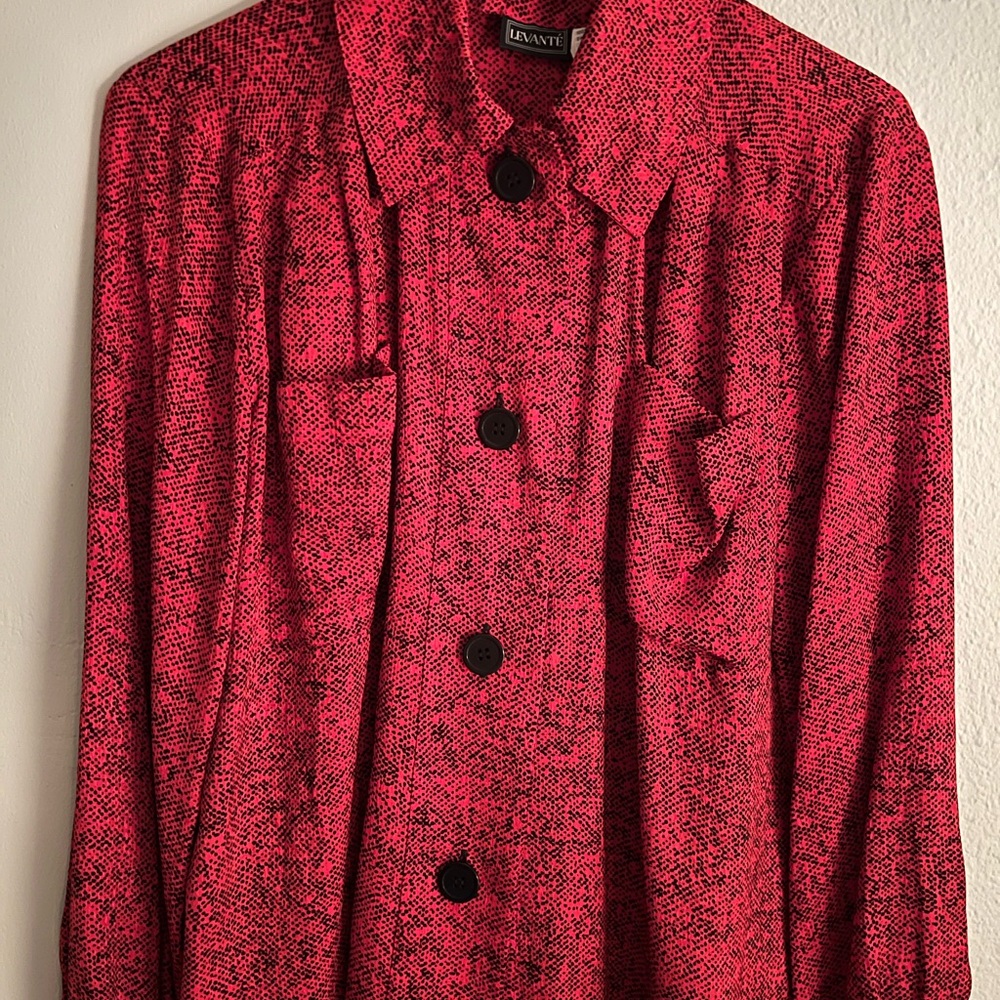 Levanté red silk blouse